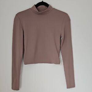 Babaton Mauve Long Sleeve Mock Neck